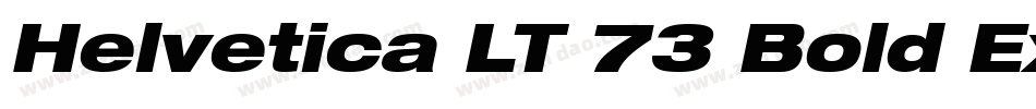 Helvetica LT 73 Bold Extended Oblique字体转换
